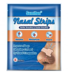 Sumifun Пластыри-полоски для носа Nasal Strips от ринита и храпа 6шт
