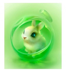 Алмазная вышивка 3D "Милые зверушки. Кролик", 52/59 см.